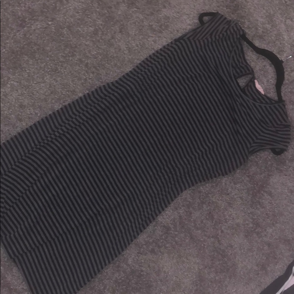 Black and grey striped dress
